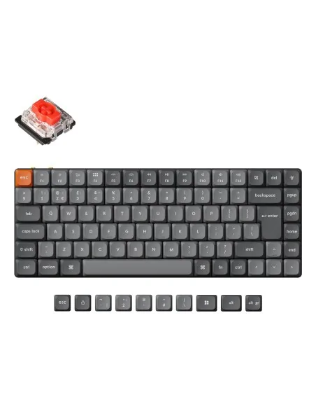 Keychron K3 Max keyboard Universal USB + RF Wireless + Bluetooth QWERTY UK English Grey