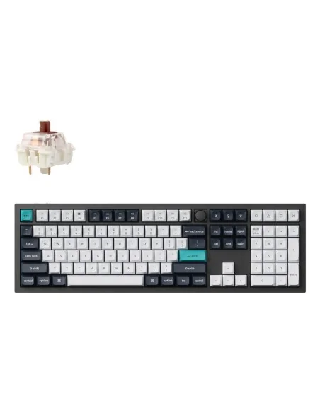 Keychron Q6 Max keyboard Universal USB + RF Wireless + Bluetooth QWERTY UK English Black, White