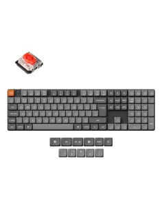 Keychron K5 Max keyboard Universal USB + RF Wireless + Bluetooth QWERTY UK English Black, Grey