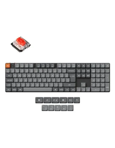 Keychron K5 Max keyboard Universal USB + RF Wireless + Bluetooth QWERTY UK English Black, Grey