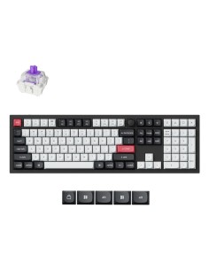 Keychron Q6 HE keyboard Universal USB + RF Wireless + Bluetooth QWERTY UK English Black