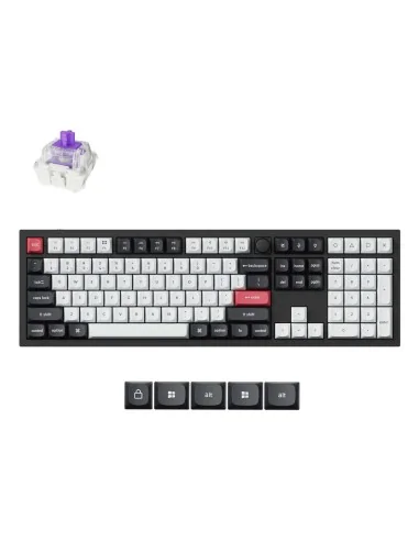 Keychron Q6 HE keyboard Universal USB + RF Wireless + Bluetooth QWERTY UK English Black