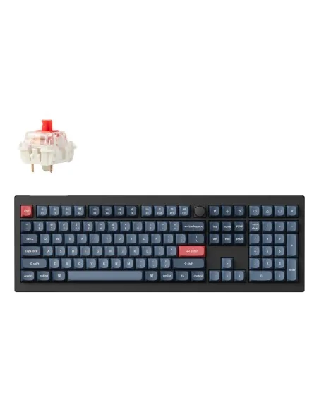 Keychron V6 Max keyboard Universal USB + RF Wireless + Bluetooth QWERTY UK English Black, Grey