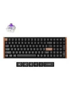 Keychron K4 HE keyboard Universal USB + RF Wireless + Bluetooth Black, Wood