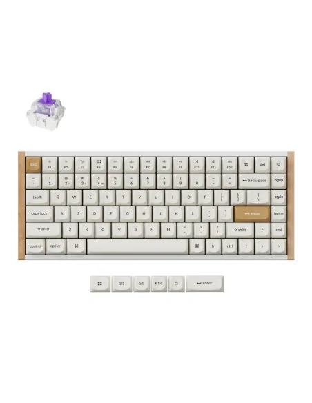 Keychron K2H-Q1-UK keyboard Gaming USB + RF Wireless + Bluetooth QWERTY UK English White
