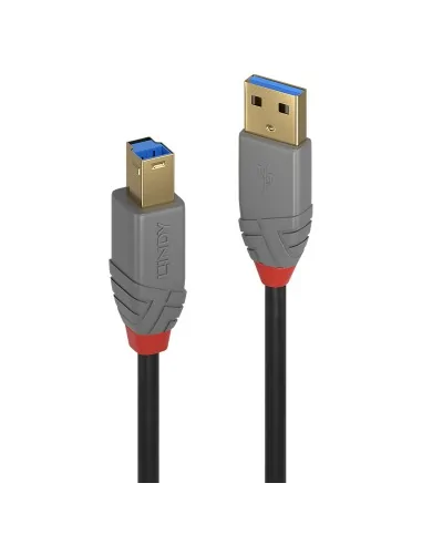 Lindy 0.5m USB 3.2 Type A to B Cable, 5Gbps, Anthra Line