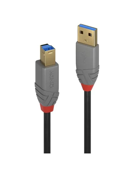 Lindy 0.5m USB 3.2 Type A to B Cable, 5Gbps, Anthra Line