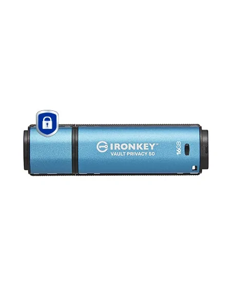 Kingston Technology IronKey 16GB Vault Privacy 50 AES-256 Encrypted, FIPS 197