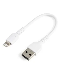StarTech.com 6 inch (15cm) Durable White USB-A to Lightning Cable - Heavy Duty Rugged Aramid Fiber USB Type A to Lightning