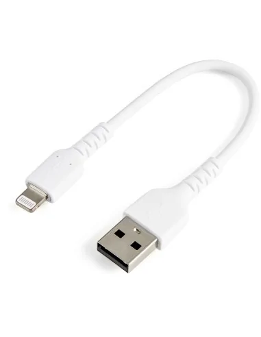 StarTech.com 6 inch (15cm) Durable White USB-A to Lightning Cable - Heavy Duty Rugged Aramid Fiber USB Type A to Lightning