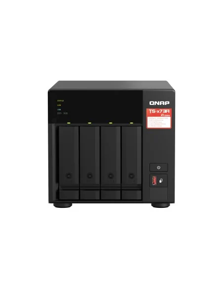 QNAP TS-473A NAS Tower Ryzen Embedded V1500B 8 GB DDR4 0 TB QNAP Turbo System Black