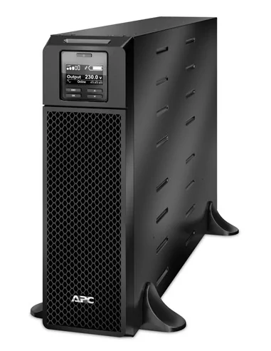 Smart-UPS On-Line, 5kVA, Tower, 230V, 6x C13+4x C19 IEC outlets, Network Card+SmartSlot, Extended runtime, W/O rail kit