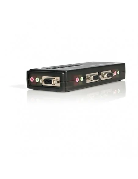 StarTech.com 4 Port Black USB KVM Switch Kit with Cables and Audio