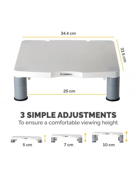 Fellowes Computer Monitor Stand with 3 Height Adjustments - Standard