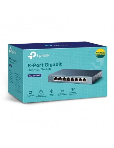 TP-Link TL-SG108 network switch Unmanaged L2 Gigabit Ethernet (10/100/