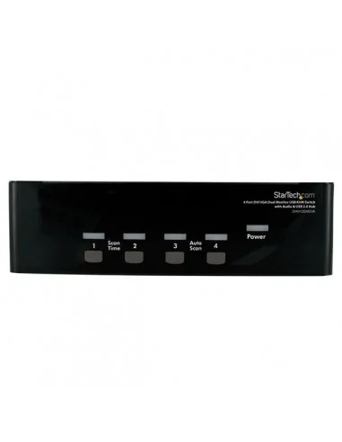 StarTech.com 4 Port DVI VGA Dual Monitor KVM Switch USB with Audio & U