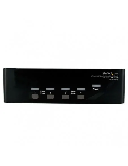 StarTech.com 4 Port DVI VGA Dual Monitor KVM Switch USB with Audio & U