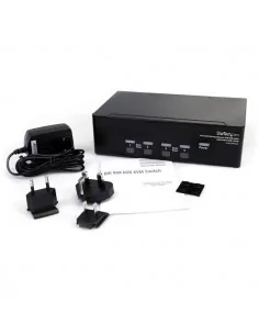 StarTech.com 4 Port DVI VGA Dual Monitor KVM Switch USB with Audio & U 2
