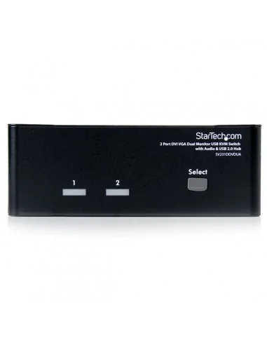StarTech.com 2 Port DVI VGA Dual Monitor KVM Switch USB with Audio & U