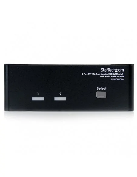 StarTech.com 2 Port DVI VGA Dual Monitor KVM Switch USB with Audio & U