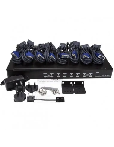 StarTech.com 8 Port 1U Rackmount USB KVM Switch Kit with OSD and Cable