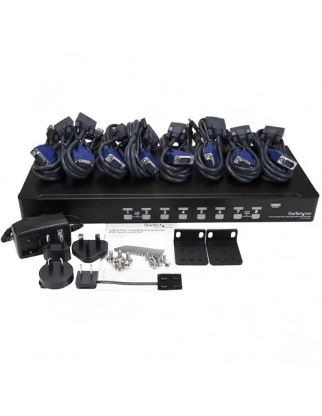 StarTech.com 8 Port 1U Rackmount USB KVM Switch Kit with OSD and Cable