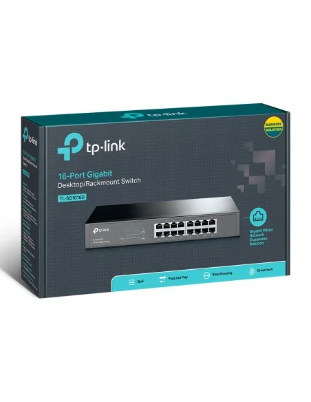 TP-Link TL-SG1016D network switch Unmanaged L2 Gigabit Ethernet (10/10