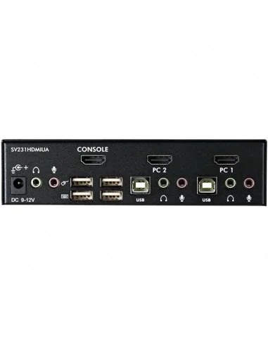 StarTech.com 2 Port USB HDMI KVM Switch with Audio and USB 2.0 Hub - T