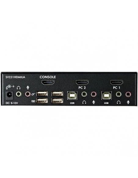 StarTech.com 2 Port USB HDMI KVM Switch with Audio and USB 2.0 Hub - T