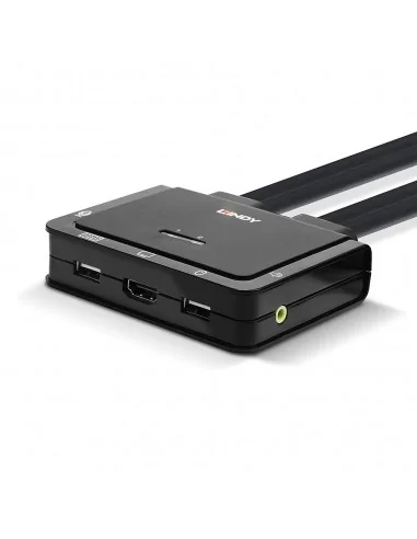 Lindy 2 Port HDMI 4K30, USB 2.0 and Audio Cable KVM Switch