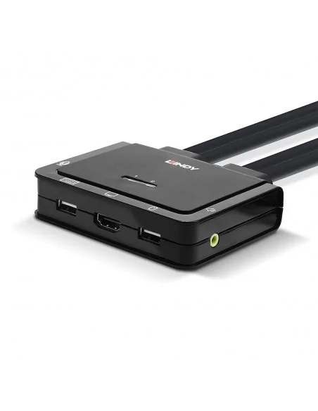 Lindy 2 Port HDMI 4K30, USB 2.0 and Audio Cable KVM Switch