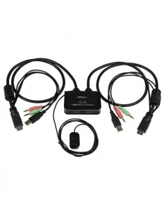 StarTech.com 2 Port USB HDMI Cable KVM Switch with Audio and Remote Sw