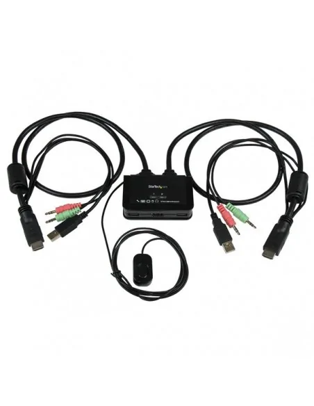 StarTech.com 2 Port USB HDMI Cable KVM Switch with Audio and Remote Sw
