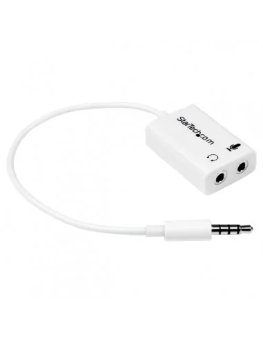 StarTech.com White headset adapter for headsets with separate headphon