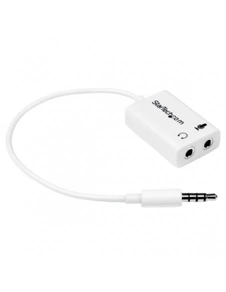 StarTech.com White headset adapter for headsets with separate headphon