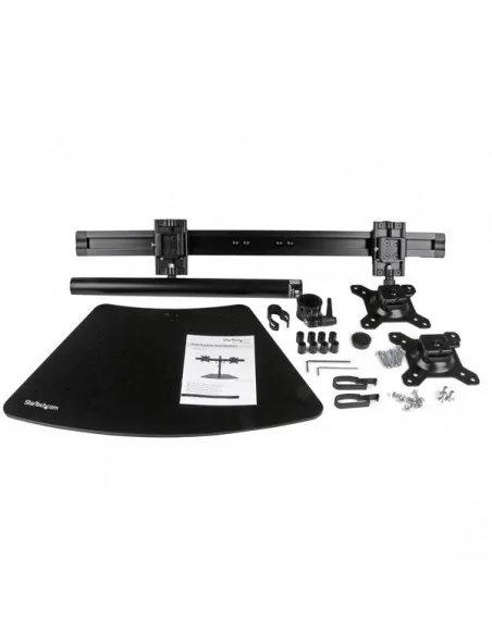StarTech.com Dual-Monitor Stand - Horizontal - Black - For up to 24"