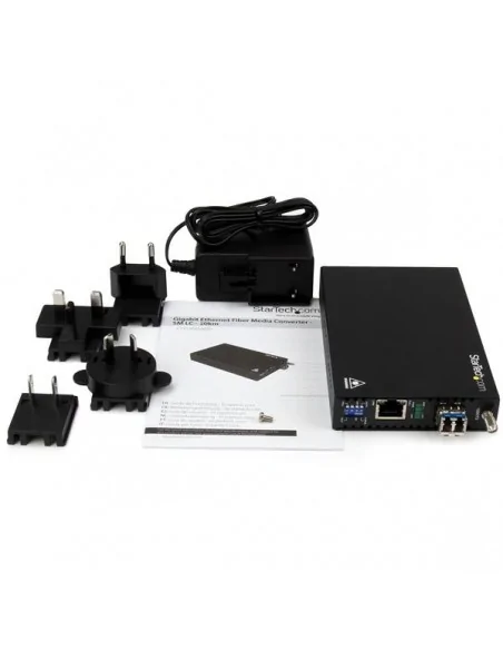 StarTech.com Gigabit Ethernet Copper-to-Fiber Media Converter - SM LC 