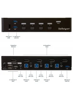 StarTech.com 4-Port DisplayPort KVM Switch - USB 3.0 - 4K 30Hz - TAA 2