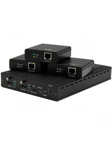 StarTech.com 3-Port HDBaseT Extender Kit with 3 Receivers - 1x3 HDMI o