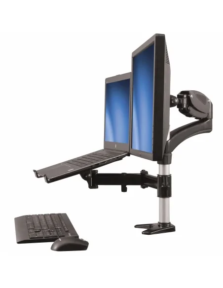 Desk-Mount Monitor Arm with Laptop Stand - Full Motion - Articulating
