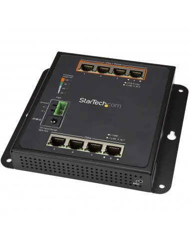StarTech.com Industrial 8 Port Gigabit PoE Switch - 4 x PoE+ 30W - Pow