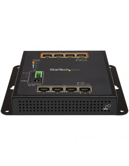 StarTech.com Industrial 8 Port Gigabit PoE Switch - 4 x PoE+ 30W - Pow