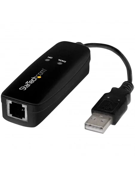 StarTech.com USB 2.0 Fax Modem - 56K External Hardware Dial Up V.92 Mo