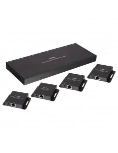 Lindy 70m Cat.6 4 Port HDMI 4K30 and IR Splitter Extender with Loop