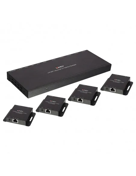 Lindy 70m Cat.6 4 Port HDMI 4K30 and IR Splitter Extender with Loop