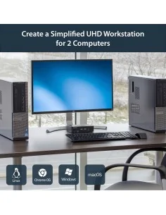 StarTech.com 2 Port DisplayPort KVM Switch - 4K 60Hz - Single Display 2