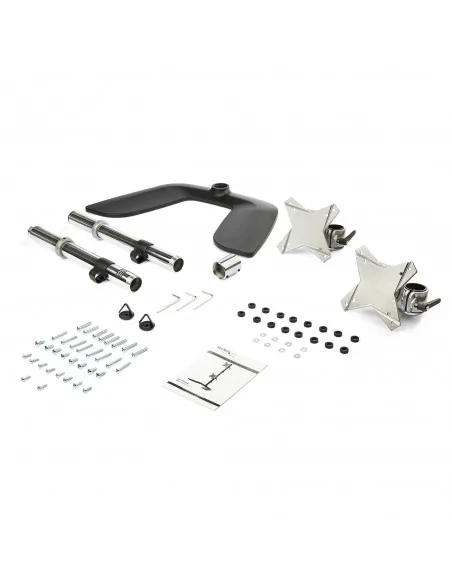 StarTech.com Vertical Dual Monitor Stand, Ergonomic Desktop Stacked