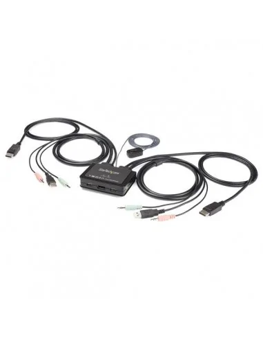 StarTech.com 2 Port DisplayPort KVM Switch - 4K 60Hz - Compact Dual Po