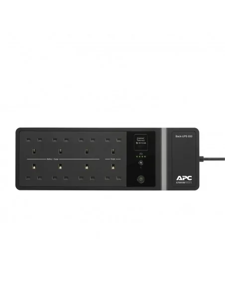 APC Back-UPS, 650VA/400W Floor/Wall Mount, 230V, 8x British BS1363A