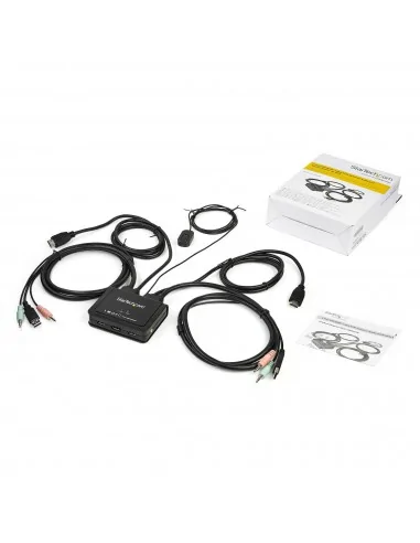 StarTech.com 2 Port HDMI KVM Switch - 4K 60Hz - Compact Dual Port UHD/